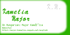 kamelia major business card